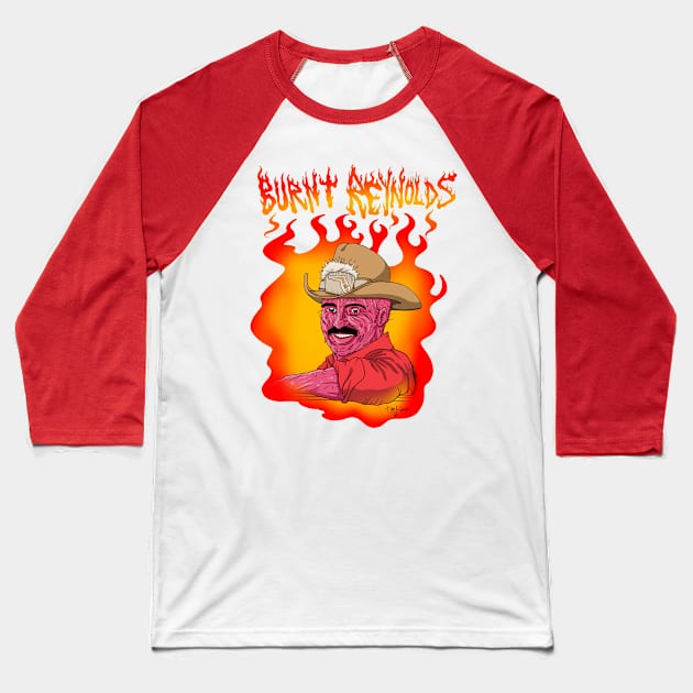 BURNT REYNOLDS Baseball T-Shirt by Brownlazer